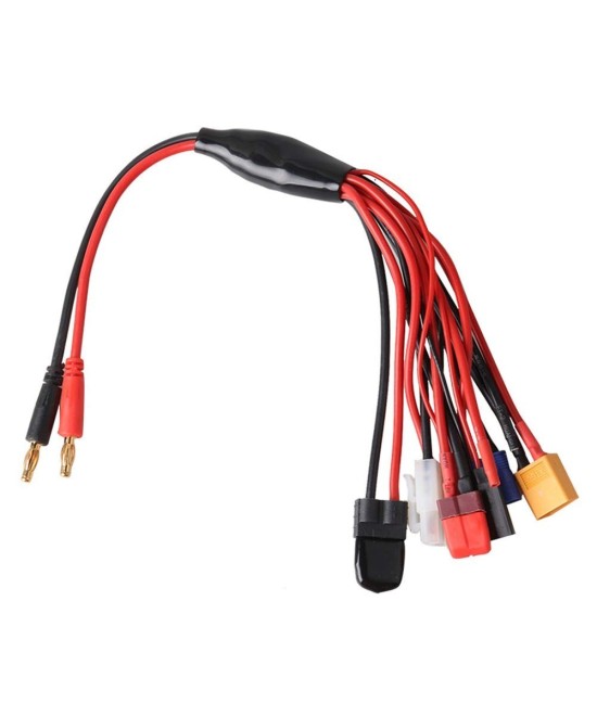 Adaptador de cargador 8 en 1 conector banana Dean, EC3, Tamiya, TRX, XT60, JST, Futaba
