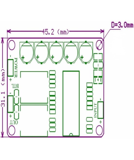 Amplificador de audio 35W TDA8932