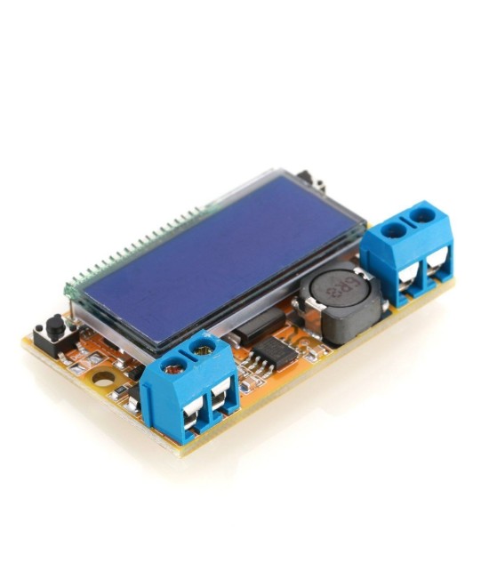 Regulador decreciente y medidor de voltaje y corriente