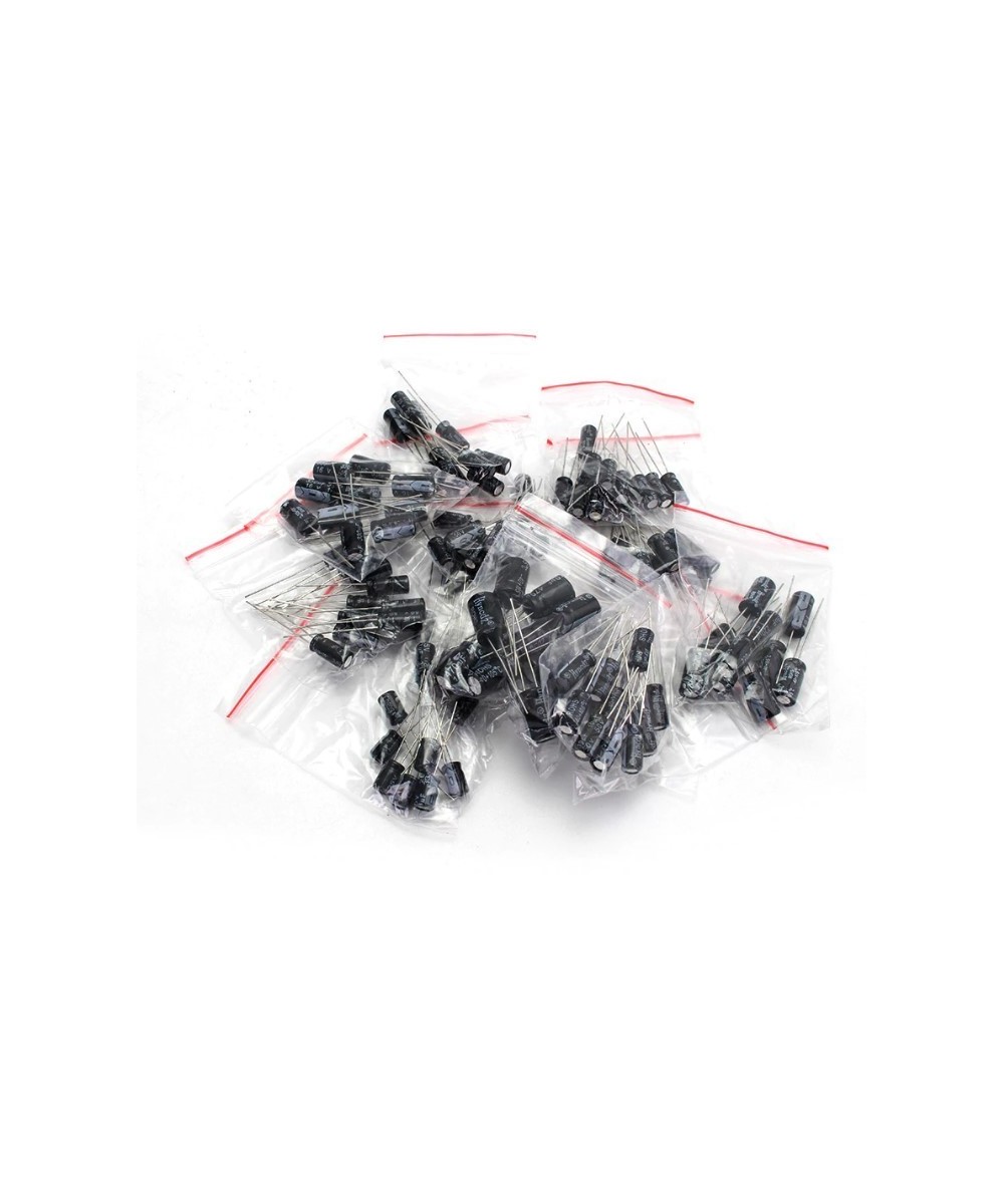 Capacitores electroliticos 12 valores 1uF - 470uF (120 unidades)