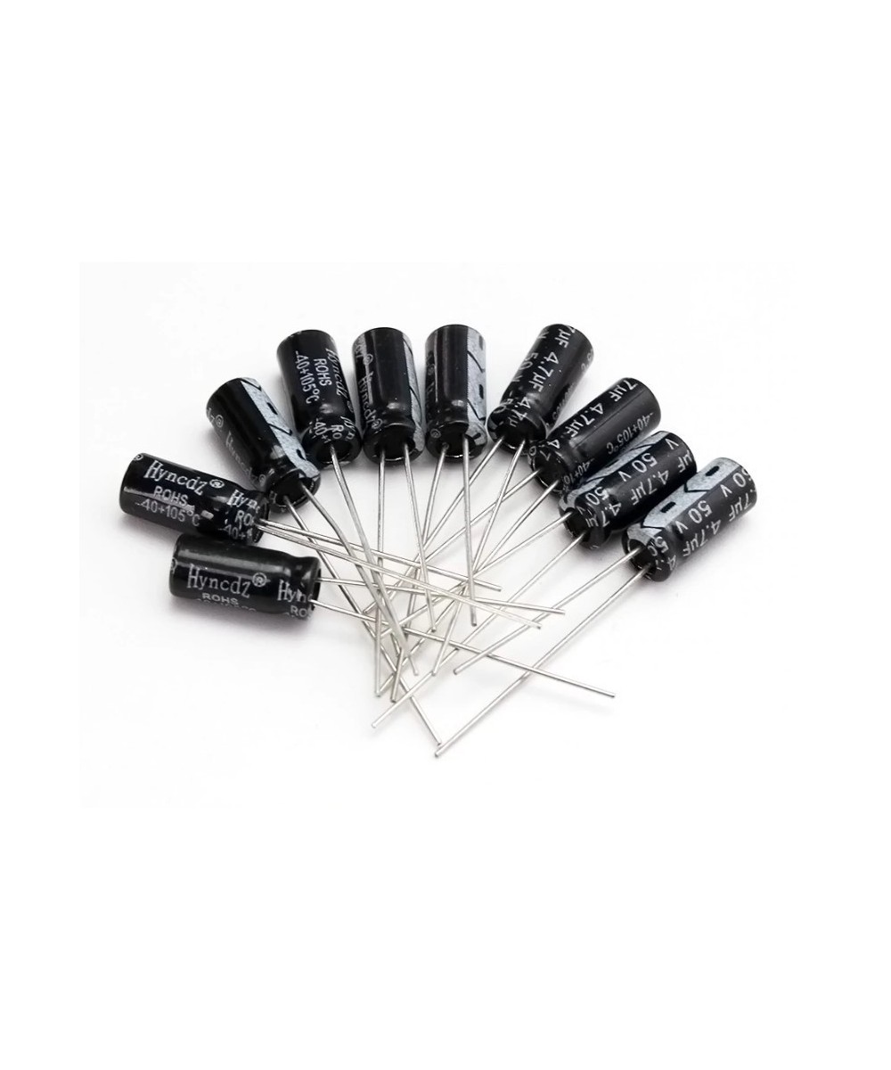 Capacitores electroliticos 12 valores 1uF - 470uF (120 unidades)