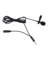 Mini micrófono Lavalier para celular 1.5M con entrada para auricular