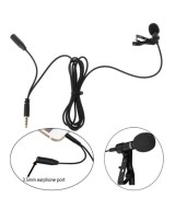 Mini micrófono Lavalier para celular 1.5M con entrada para auricular