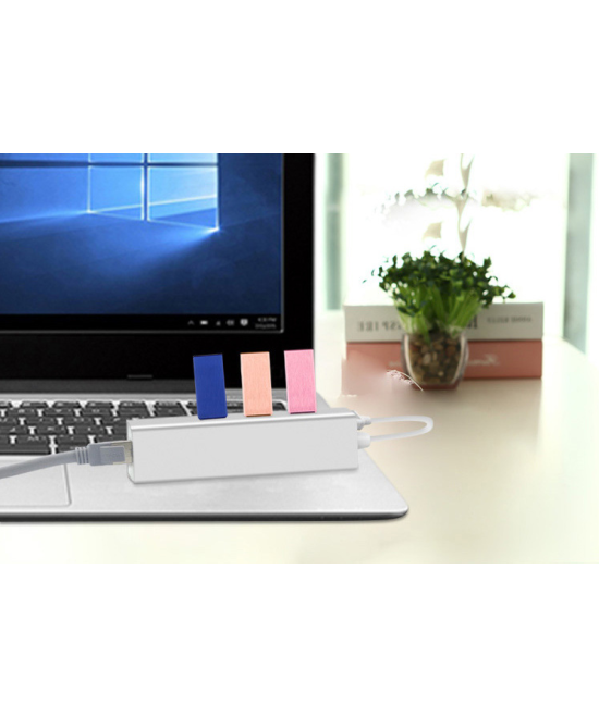 Adaptador de RED y HUB USB 3.0 a RJ45 10/100/1000M