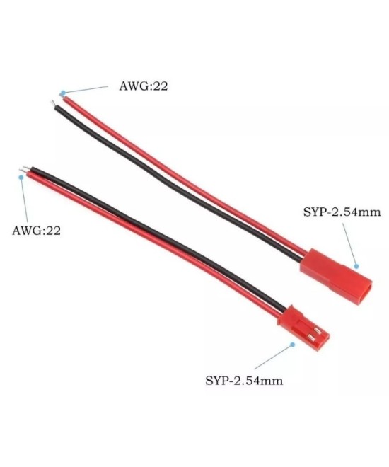 Conectores JST Hembra - Macho (3 pares) Calibre 20-24AWG