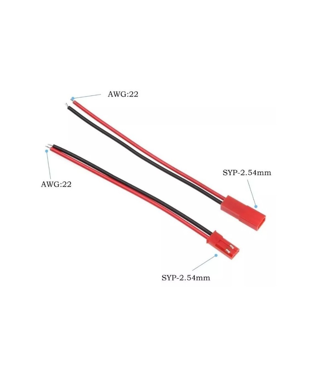 Conectores JST Hembra - Macho (3 pares) Calibre 20-24AWG