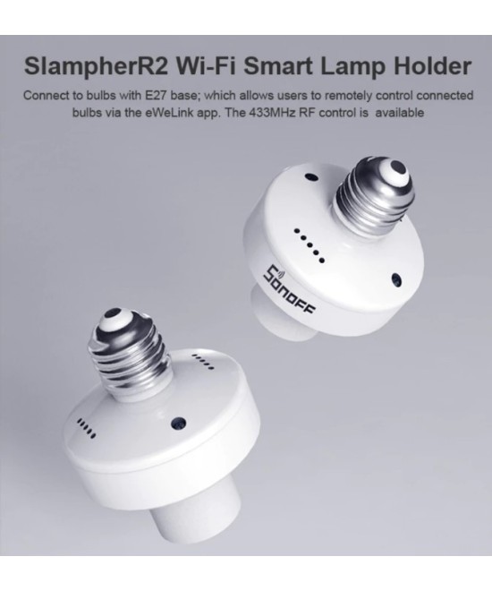 Porta lampara control de voz, RF 433Mhz inteligente WIFI Sonoff R2