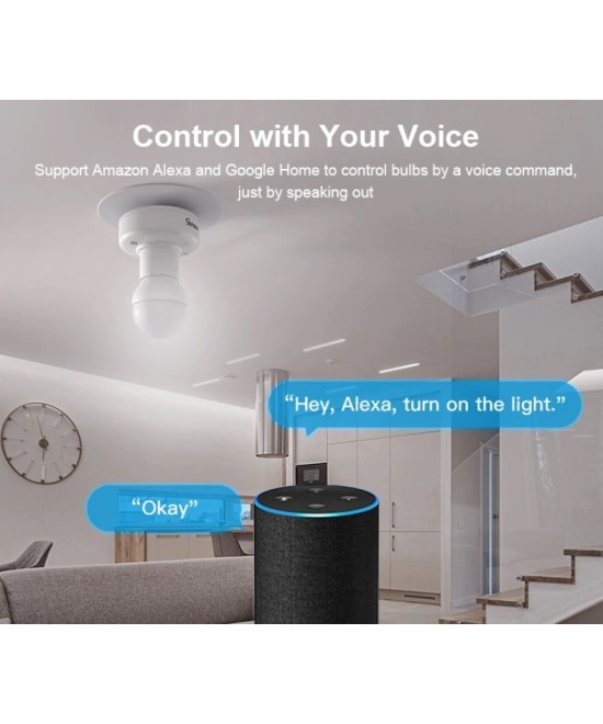 Porta lampara control de voz, RF 433Mhz inteligente WIFI Sonoff R2