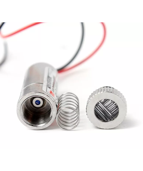 Modulo laser foco ajustable 5mW, 650nm 5V Lineal/Cruz/Punto rojo