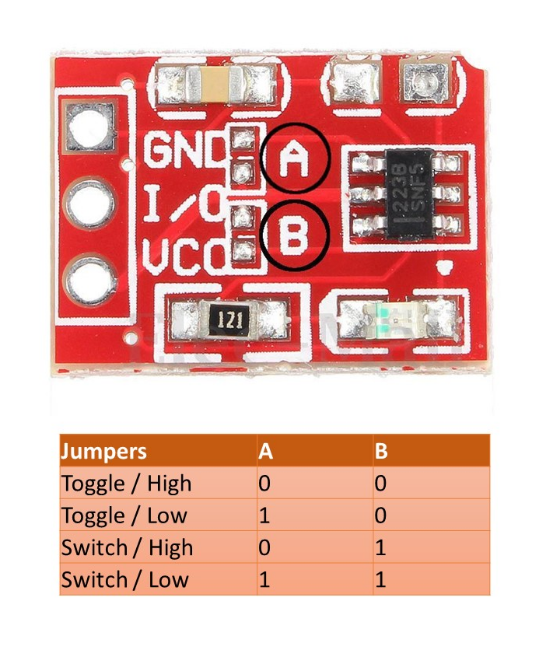 Sensor Touch interruptor capacitivo TTP223