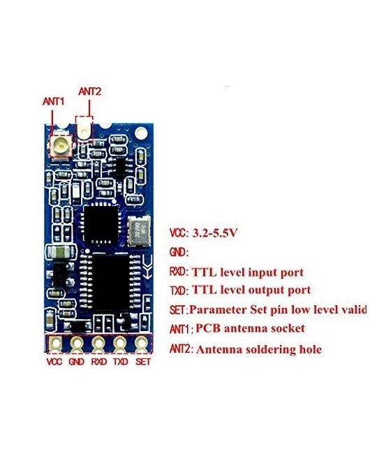 Transmisor / Receptor inalambrico Serial HC-12 433Mhz 500m