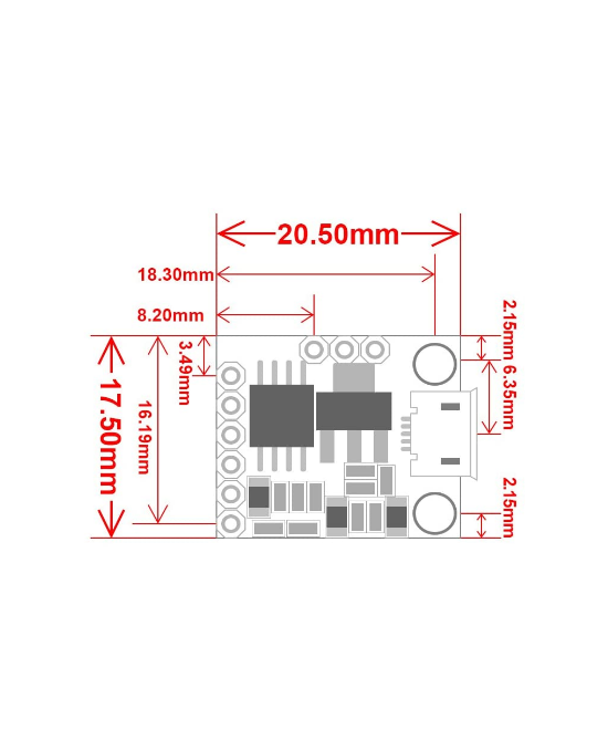 Tarjeta de desarrollo Mini Attiny 85