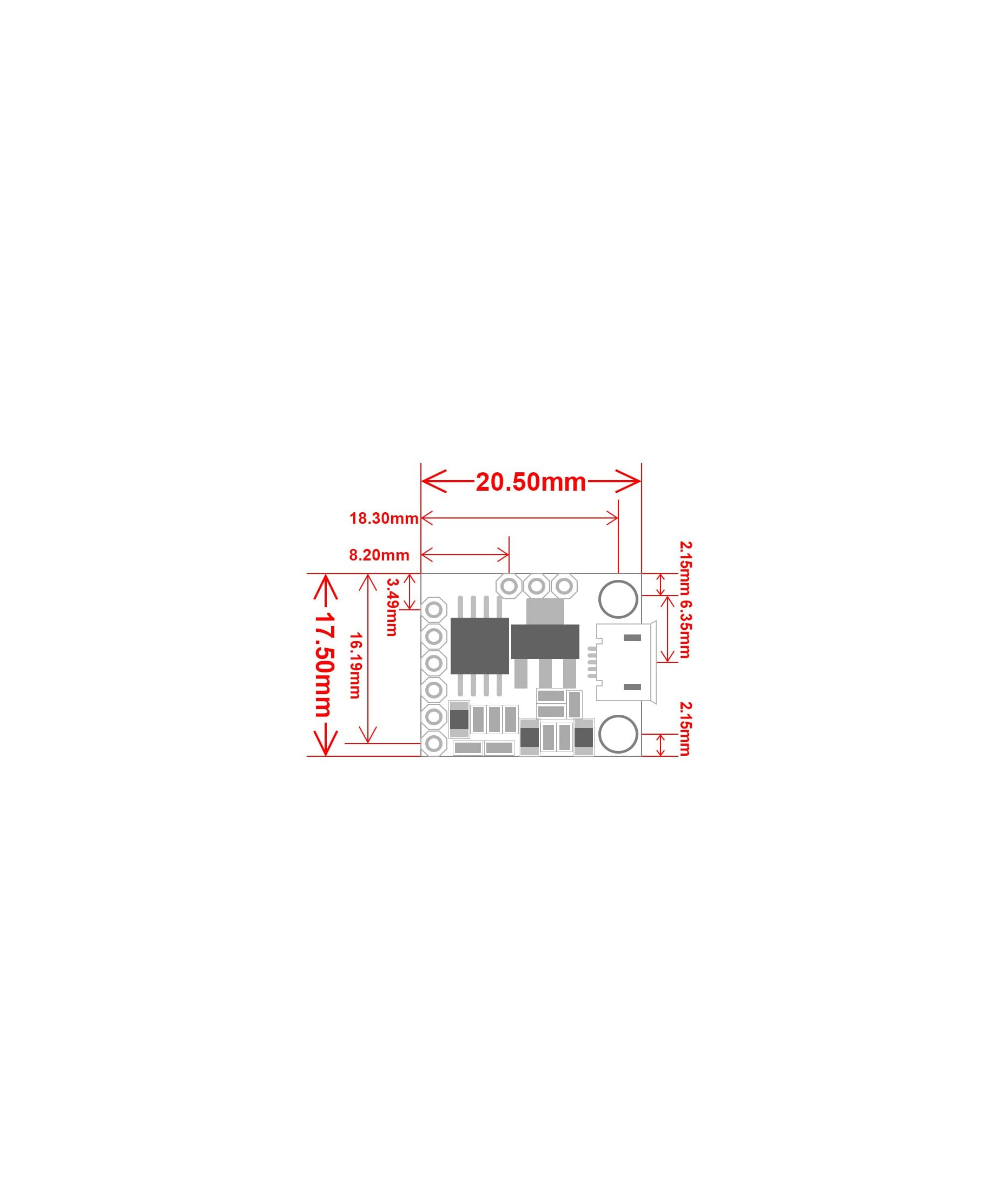 Tarjeta de desarrollo Mini Attiny 85