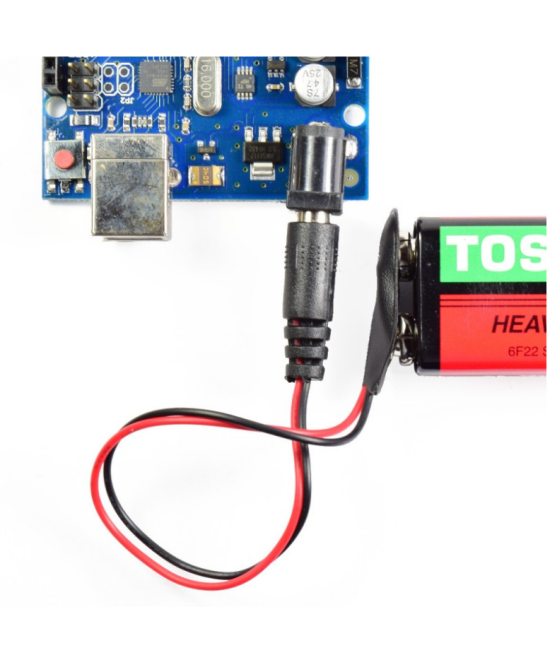 Terminal de batería de 9V con plug para Arduino