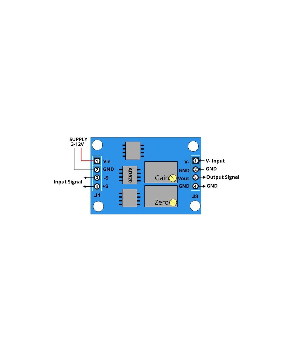 Amplificador de voltaje para instrumentacion AD620