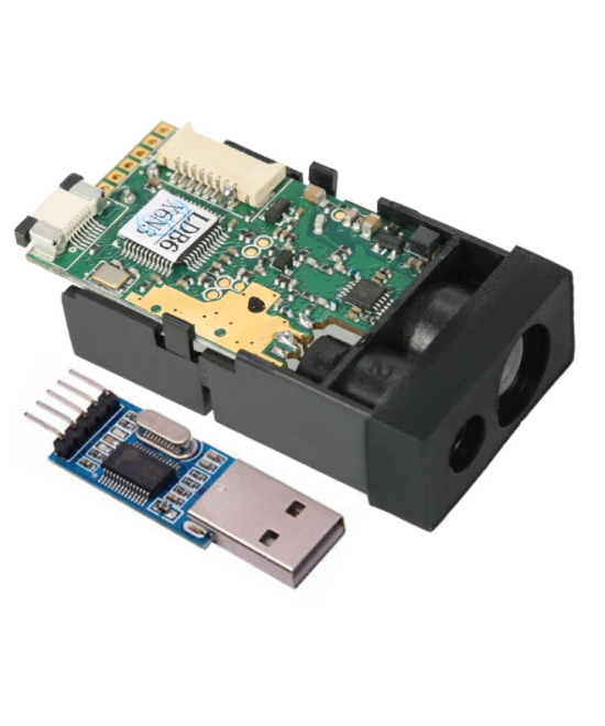 Sensor de distancia láser M88 50m con módulo USB a Serial TTL PL2303