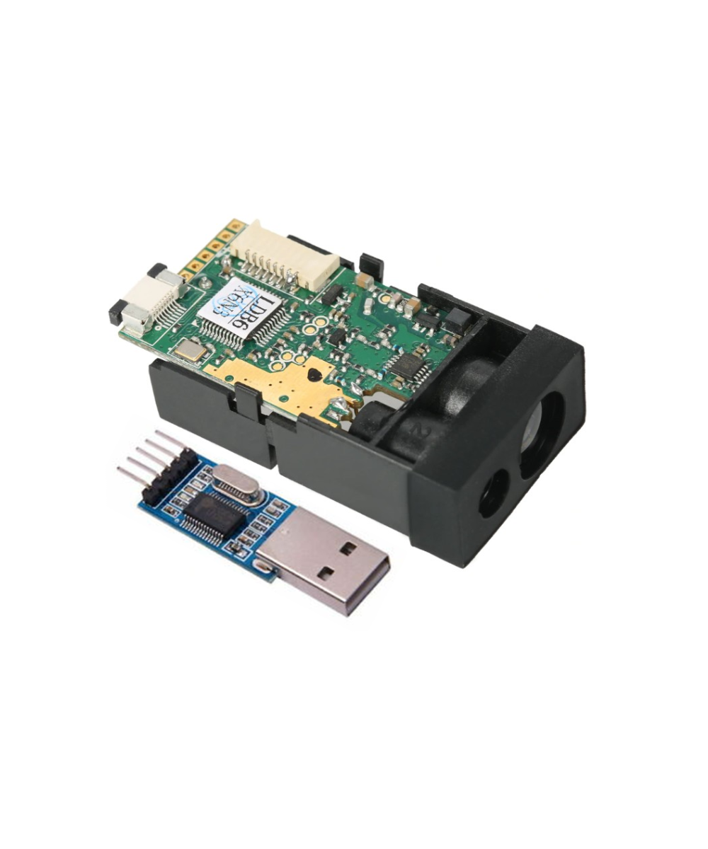 Sensor de distancia láser M88 50m con módulo USB a Serial TTL PL2303