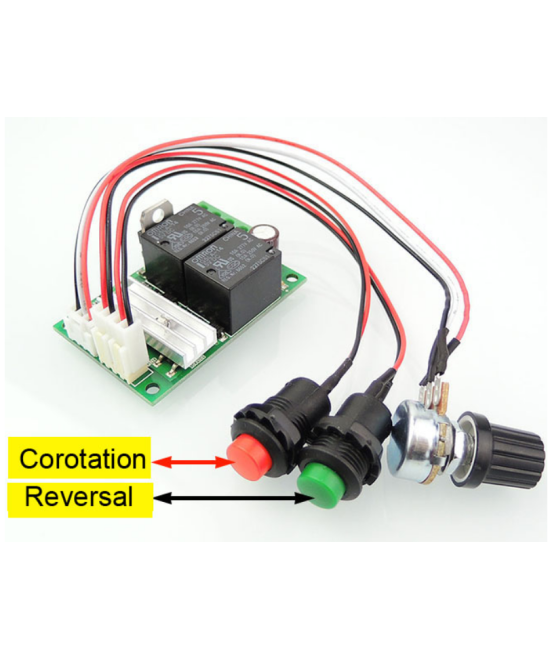 Controlador de velocidad de motor PWM 3A 6V / 9V / 12V / 24V 1203BS