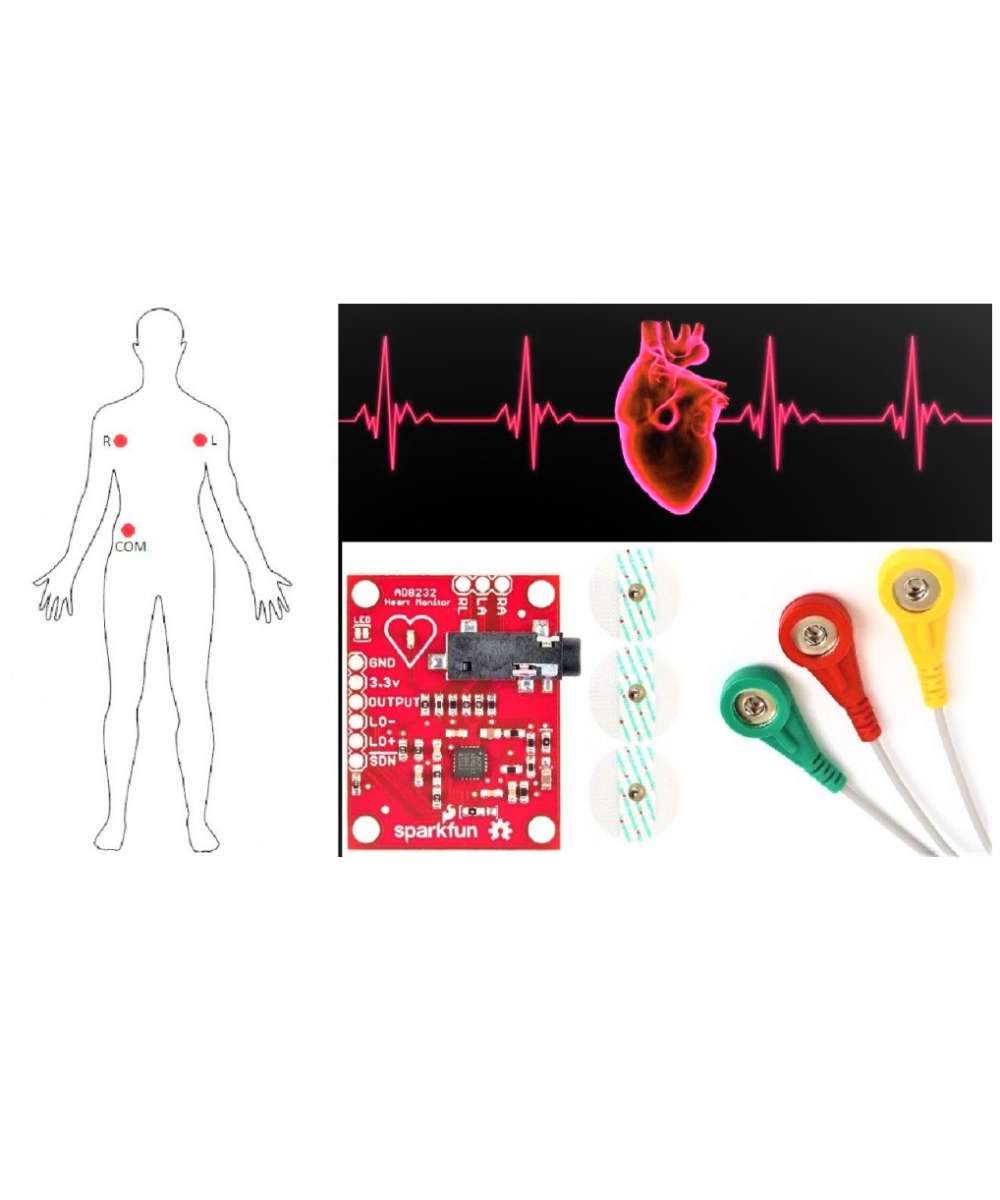 Sensores de Frecuencia Cardiaca ECG AD8232
