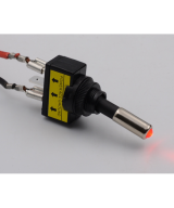 Interruptor de palanca 2 posiciones ASW-15D 3P 12V 20A con luz verde