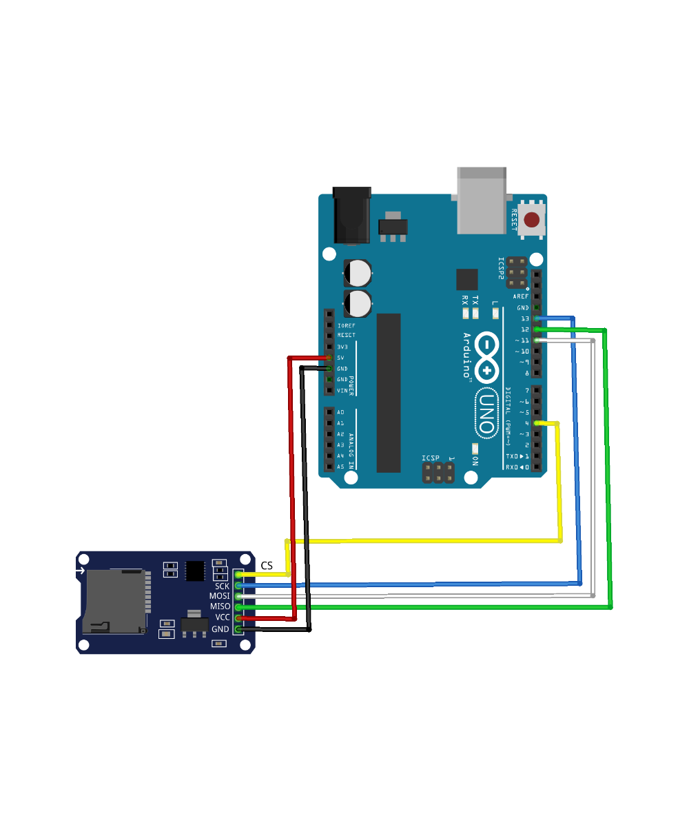 Modulo lector y escritor de tarjetas micro SD compatible con Arduino