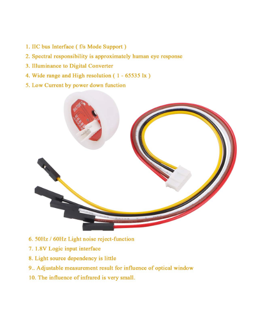 Sensor digital de intensidad de luz BH1750FVI