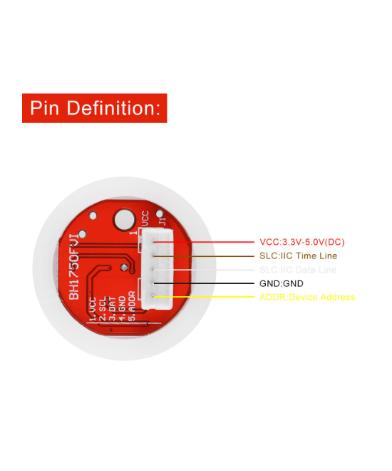 Sensor digital de intensidad de luz BH1750FVI