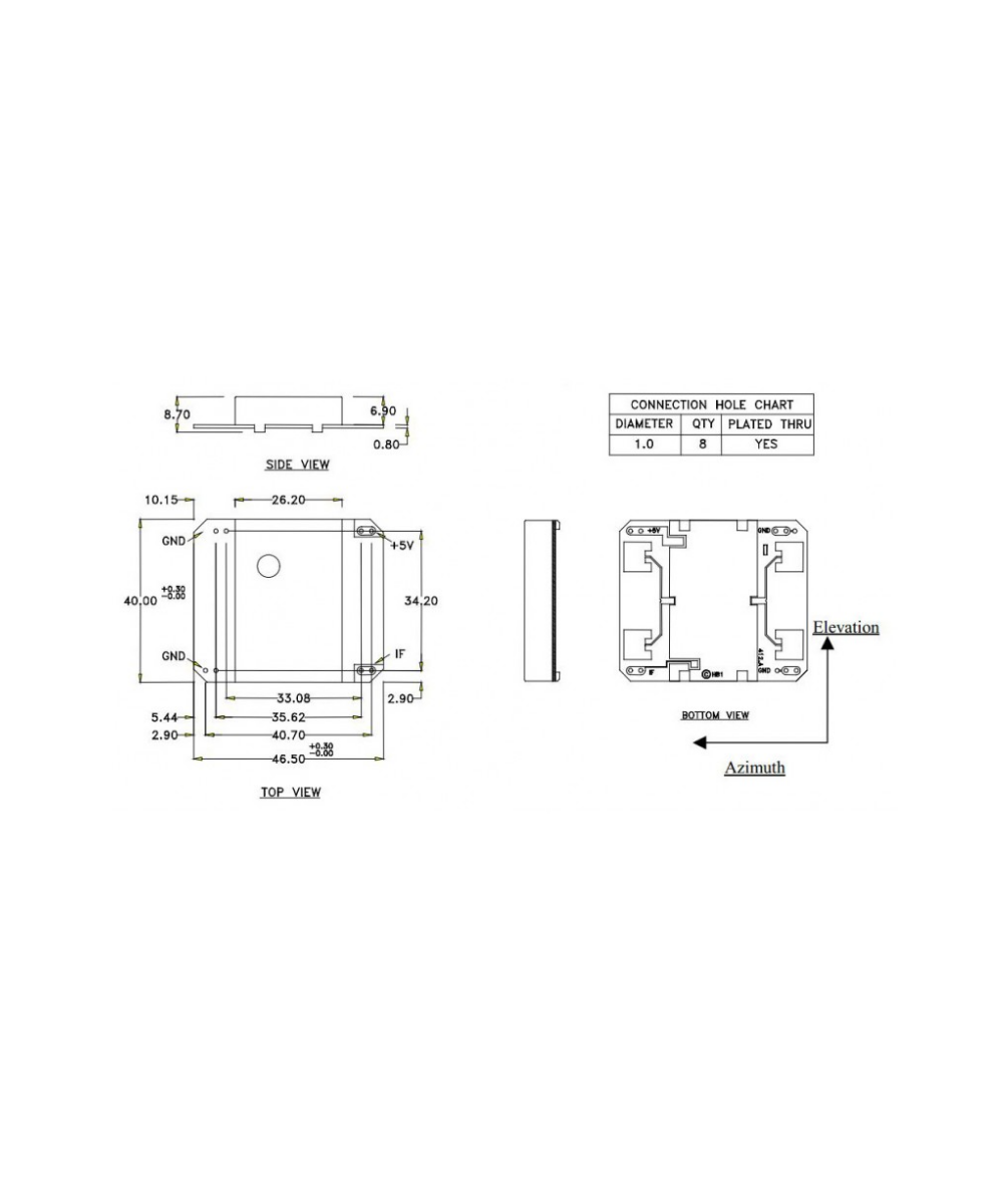 Sensor de movimiento por radar Doppler HB-100 10.525GHz