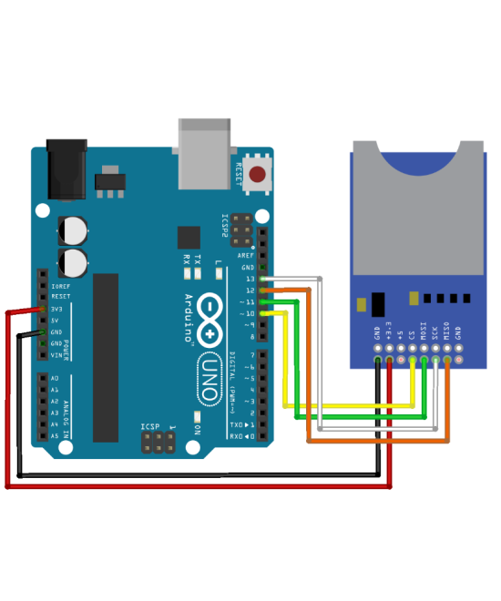 Modulo lector y escritor de tarjetas TF / SD compatible con arduino