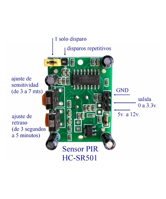 Sensor de Movimiento PIR HC-SR501