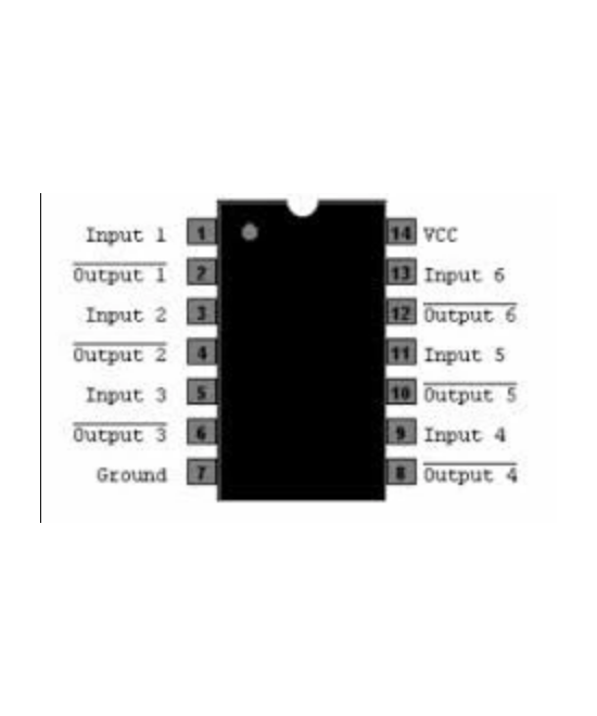 Inversor de señal Schmitt trigger SN74HC14N 74HC14