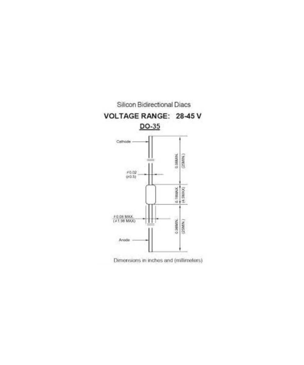 Diac DB3 tiristor bidireccional de disparo 1 unidad