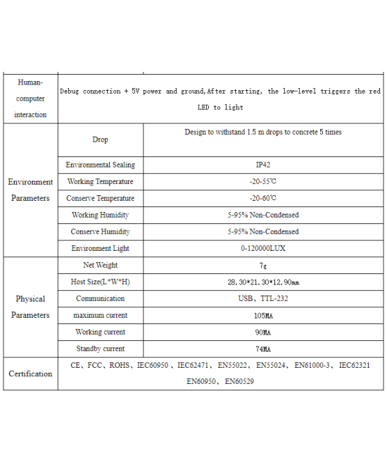Lector de codigo de barra TTL Arduino/Raspberry/otros YK-E1007