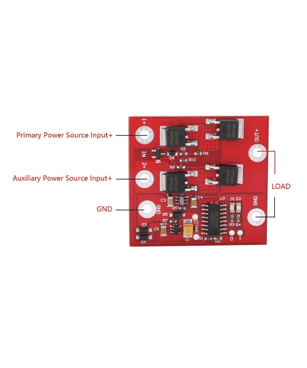 Transferencia automática de voltaje DC 12V / 8A