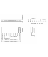 Pines de conexion macho - hembra 2.54mm 120 pines (3 pares)