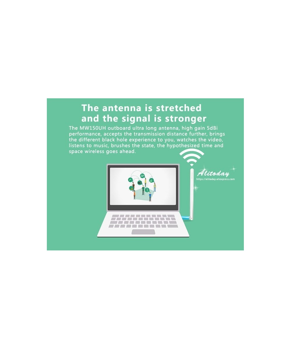 Antena WIFI USB 300mbps de alta ganancia 6dbi MW310UH