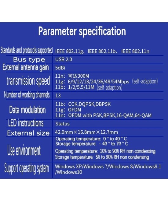 Antena WIFI USB 300mbps de alta ganancia 6dbi MW310UH