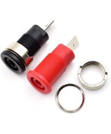Conector tipo banana hembra negro y rojo (2U)