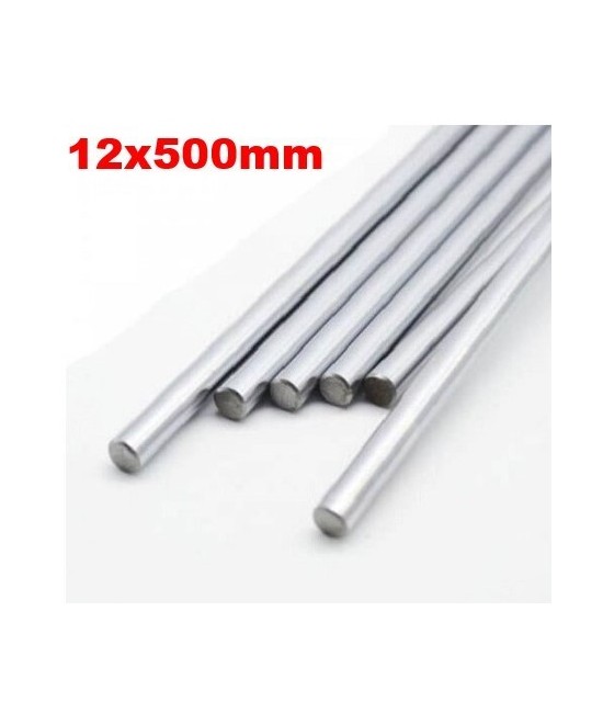 Varilla lisa de acero inoxidable de 12mm de diametro x 500mm de largo