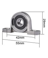 Balinera para varillas CNC 8mm KP08 / 12mm KP001 vertical (chumasera)