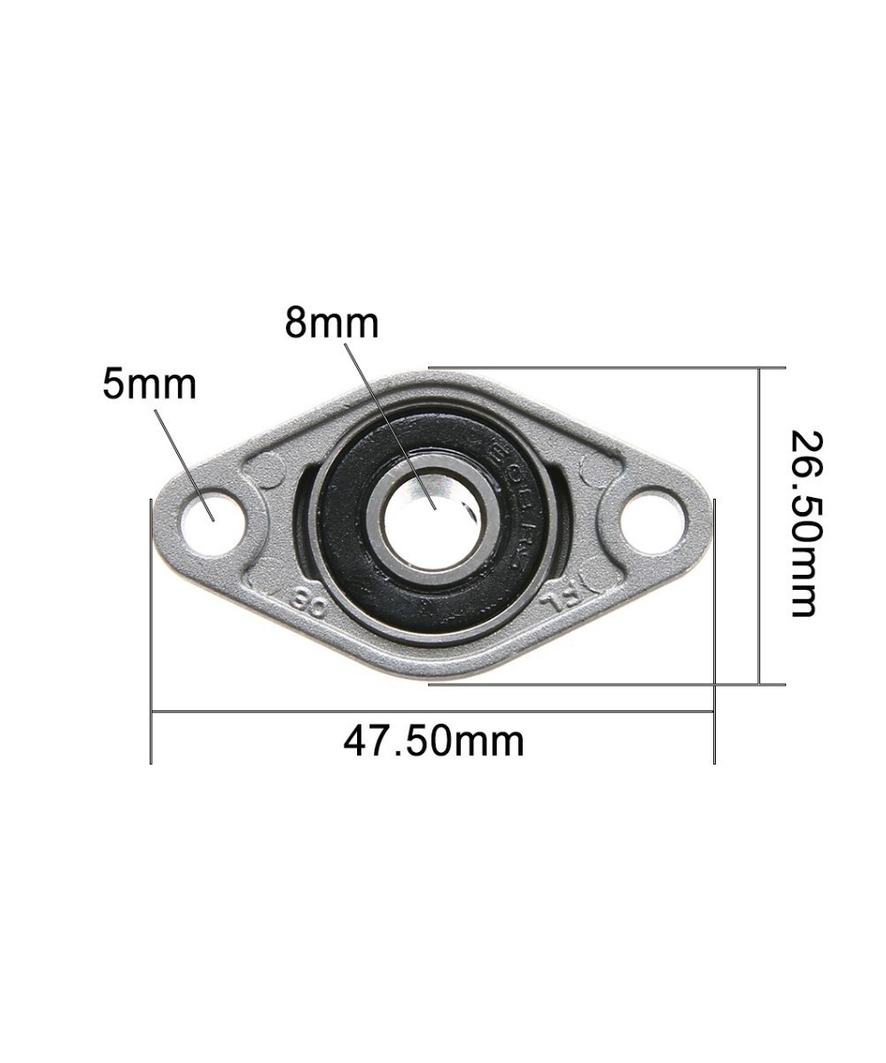 Balinera para varillas CNC 8mm KFL08 / 12mm KFL001 horizontal (chumasera)