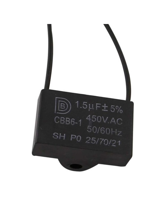 Capacitor de arranque de motor de ventilador CBB61 450V 0.8UF - 25UF