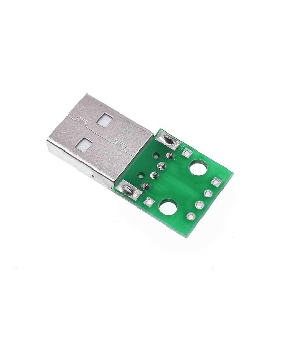Puerto USB macho 2.0 para PCB DIP 2.54mm 4 pines
