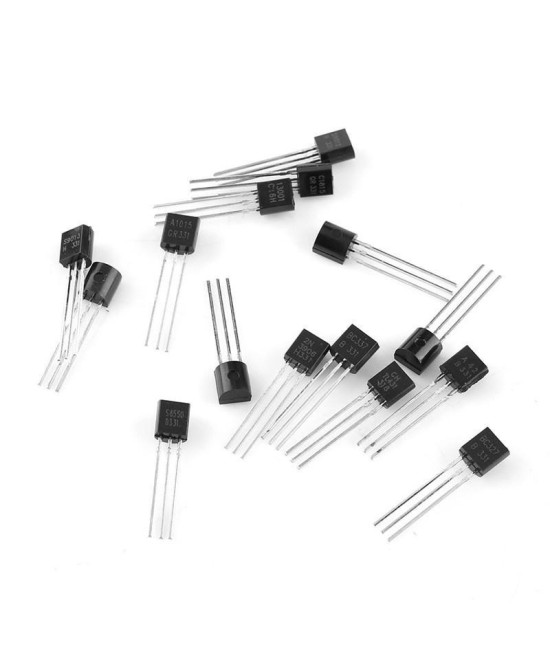 Transistores NPN, PNP 15 valores (Caja 300 unidades)