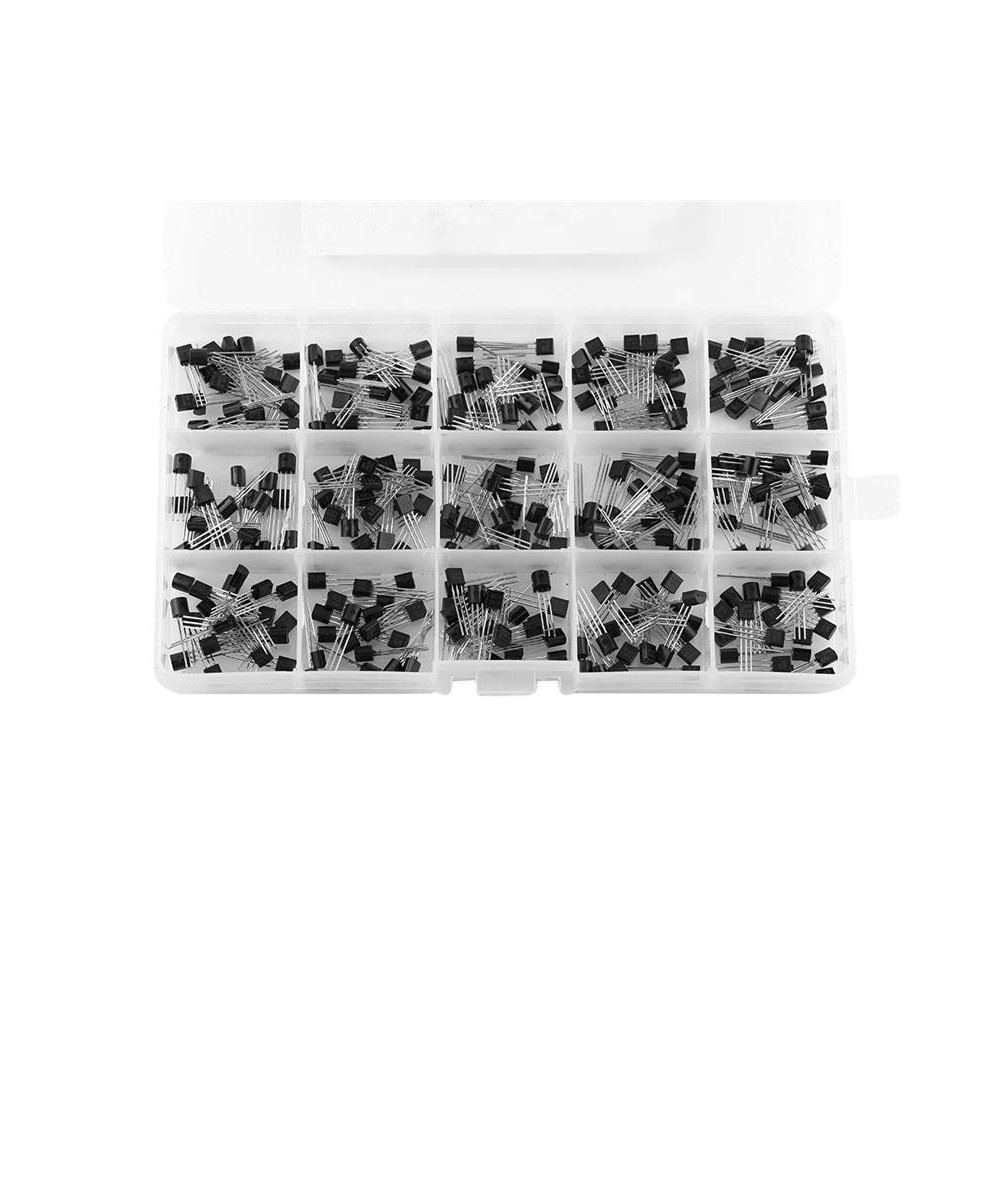 Transistores NPN, PNP 15 valores (Caja 300 unidades)