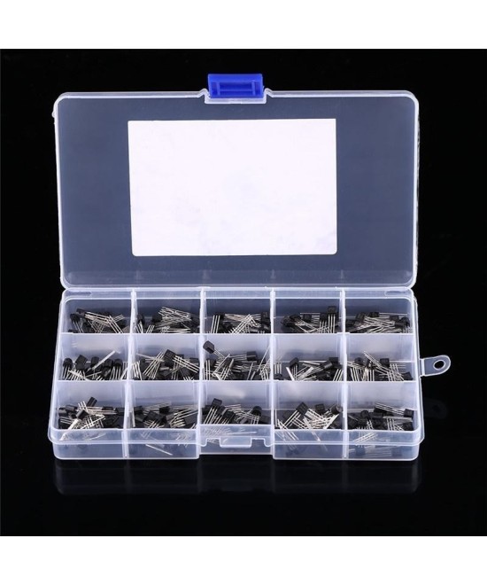 Transistores NPN, PNP 15 valores (Caja 300 unidades)