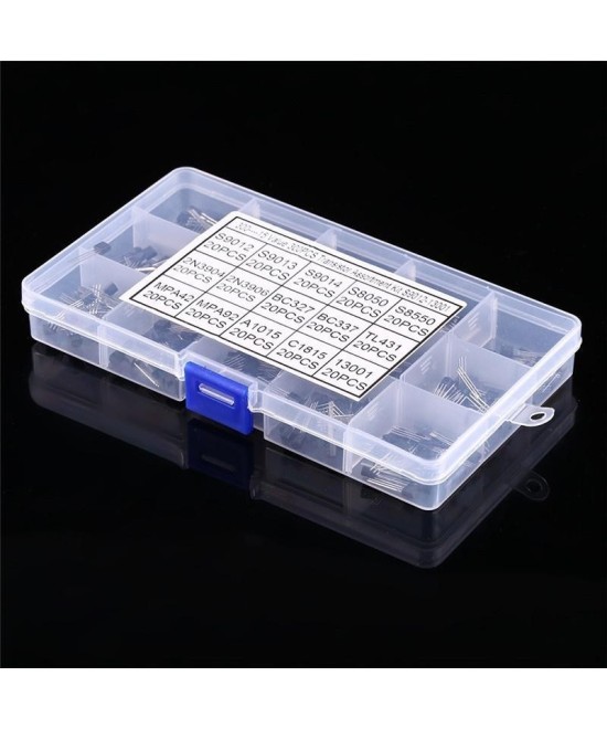 Transistores NPN, PNP 15 valores (Caja 300 unidades)