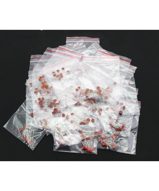 Capacitores ceramicos 0-25V 25 valores 1pf - 100nf (250 unidades)