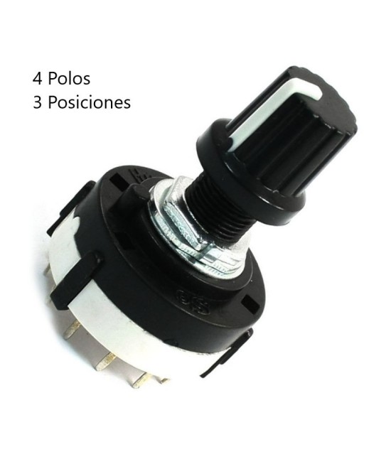 Selector 4 polos y 3 posiciones 4P3T