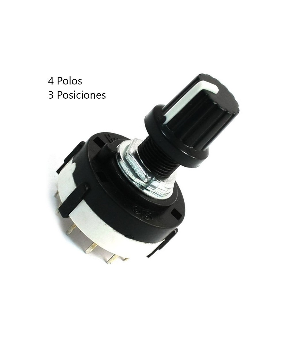 Selector 4 polos y 3 posiciones 4P3T